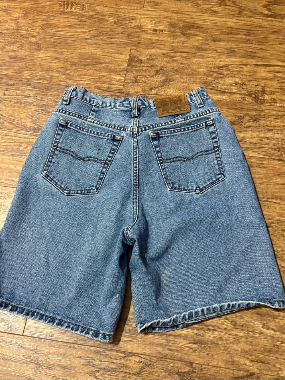 Vintage Y2K High-Rise Denim Shorts 8 Blue - Picture 2 of 4